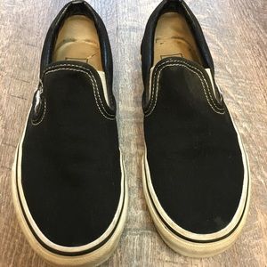 Womens Black Slip On Vans size 7